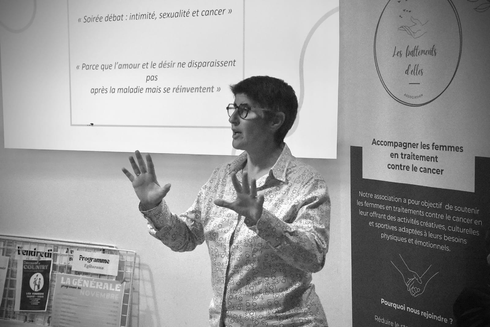 portrait de Stephanie Lacassagne lors de la conférence sur La vie intime des séniors